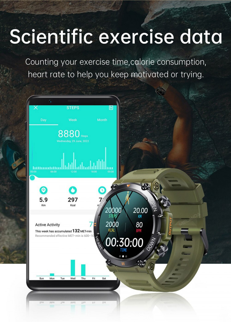 Смарт-годинник протиударний Smart Device 102 tactical - 
