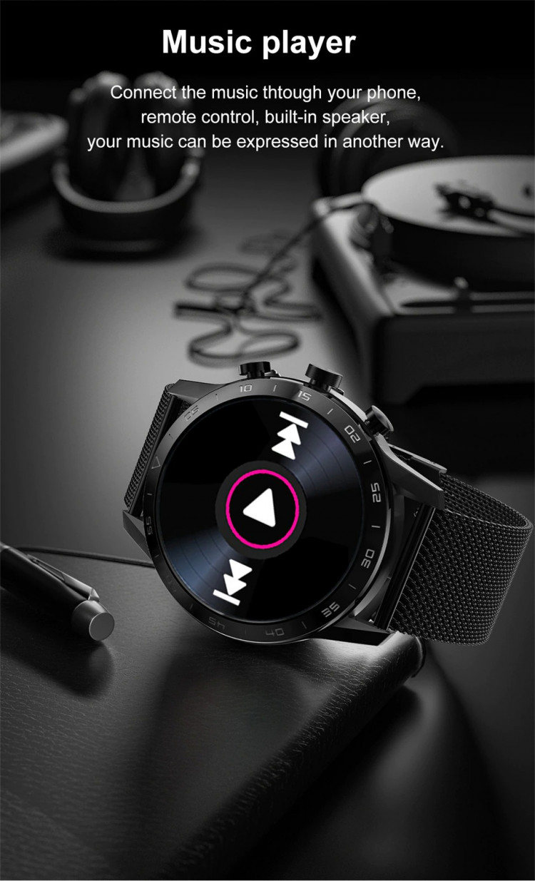 Смарт-годинник Smart Device 93 black steel, 3 ремінці - 