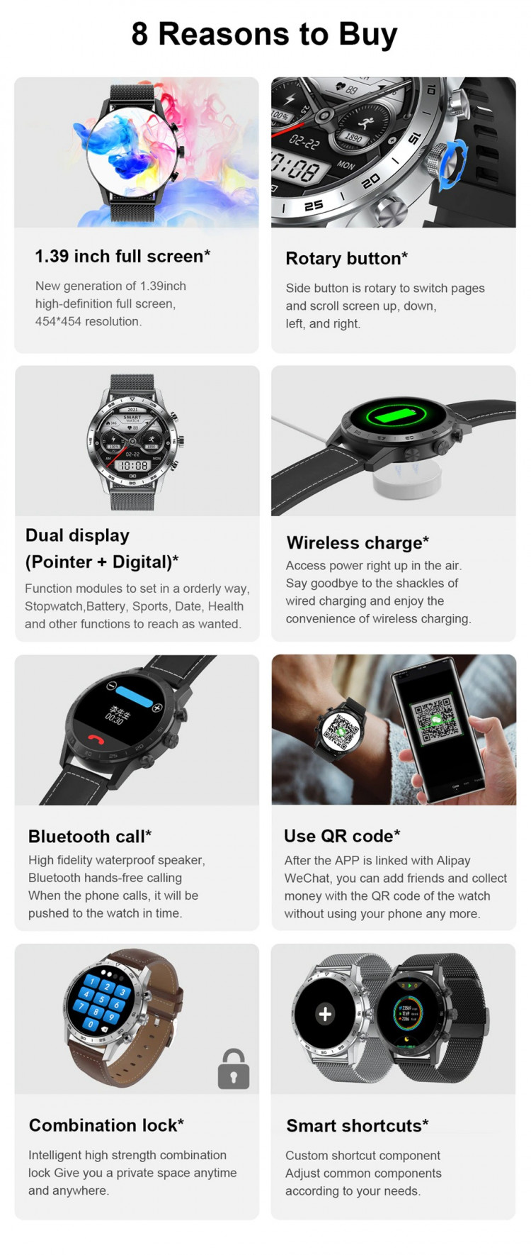 Смарт-годинник Smart Device 93 black steel, 3 ремінці - 