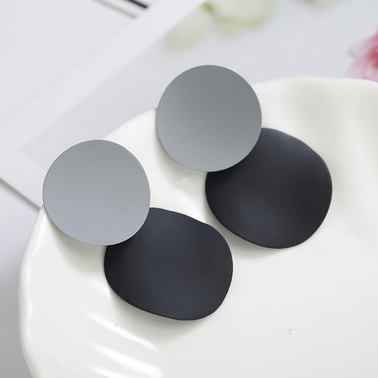 Сережки gray+black №9101 