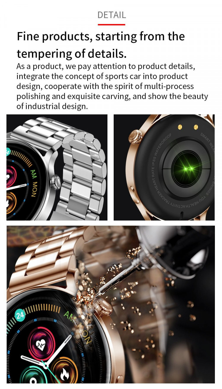 Смарт-годинник Smart Device 102 gold steel - 