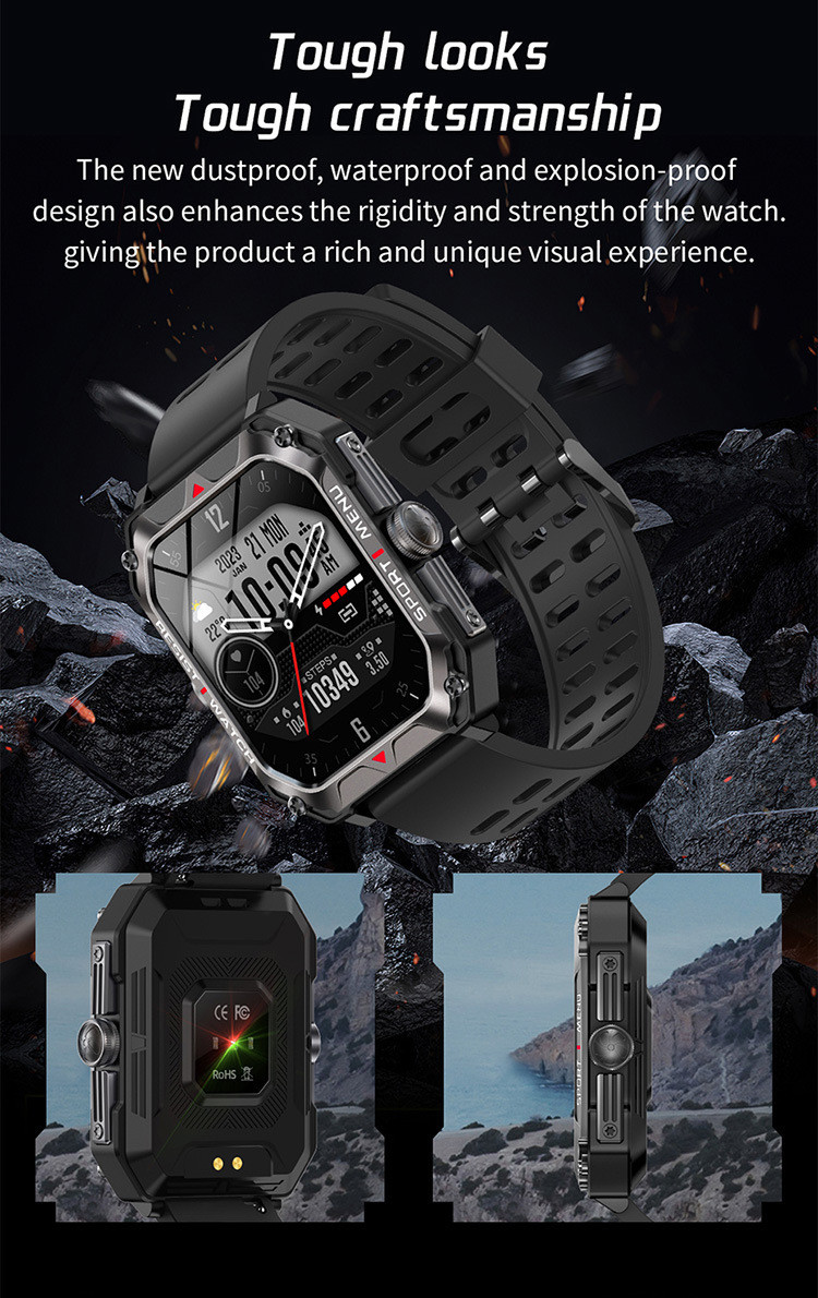 Смарт-годинник протиударний Smart Device 101 black - 