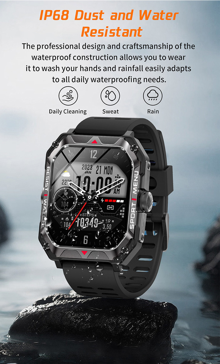 Смарт-годинник протиударний Smart Device 101 black - 