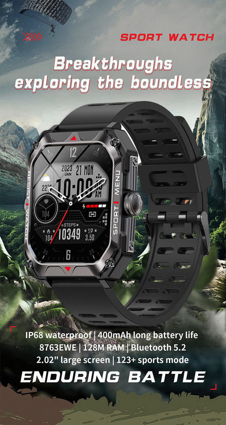 Смарт-годинник протиударний Smart Device 101 black - 