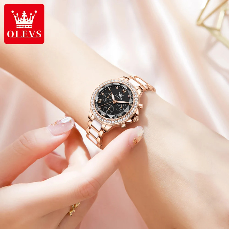 Жіночий годинник OLEVS gold+black - 
