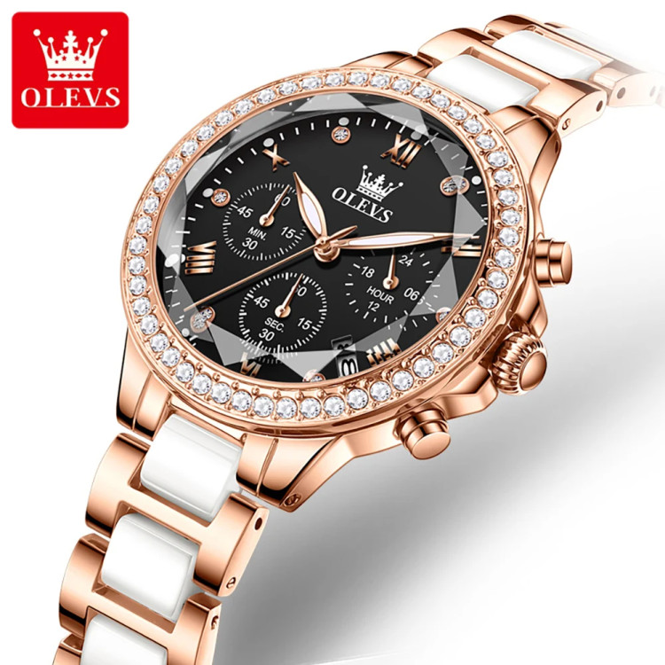 Жіночий годинник OLEVS gold+black - 
