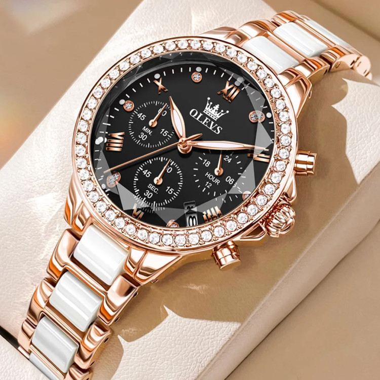 Жіночий годинник OLEVS gold+black