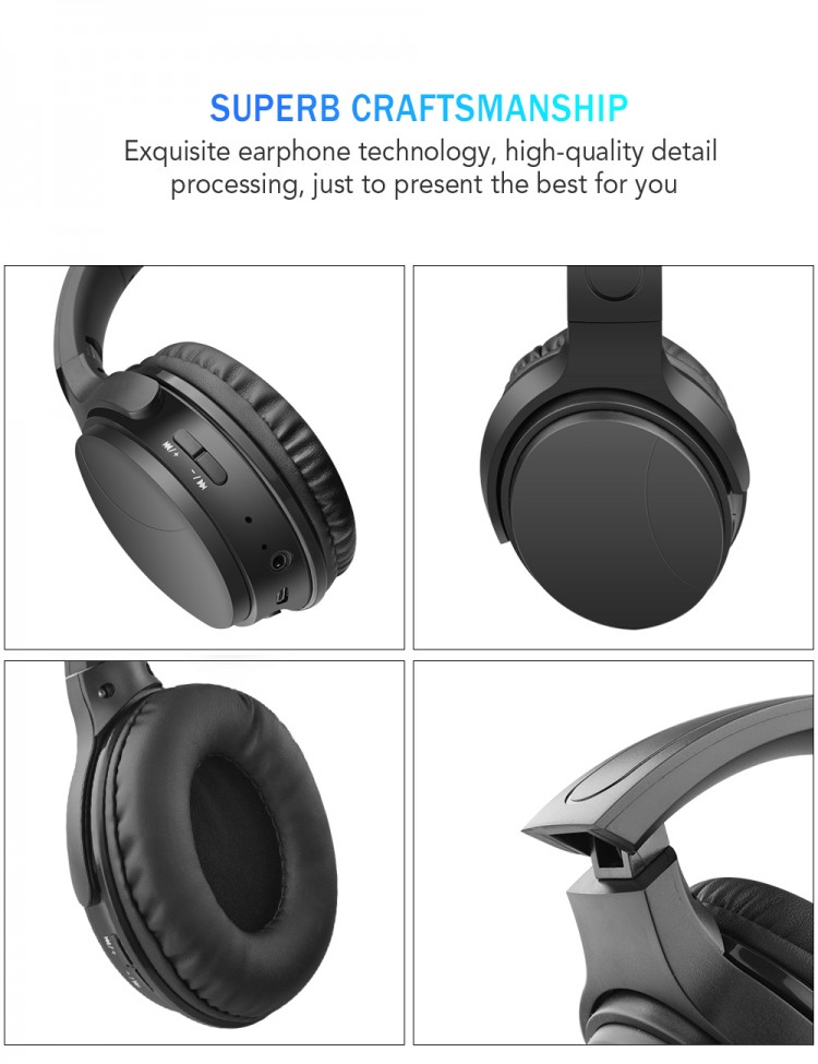 Навушники Bluetooth Air Music Bass 32 black - 