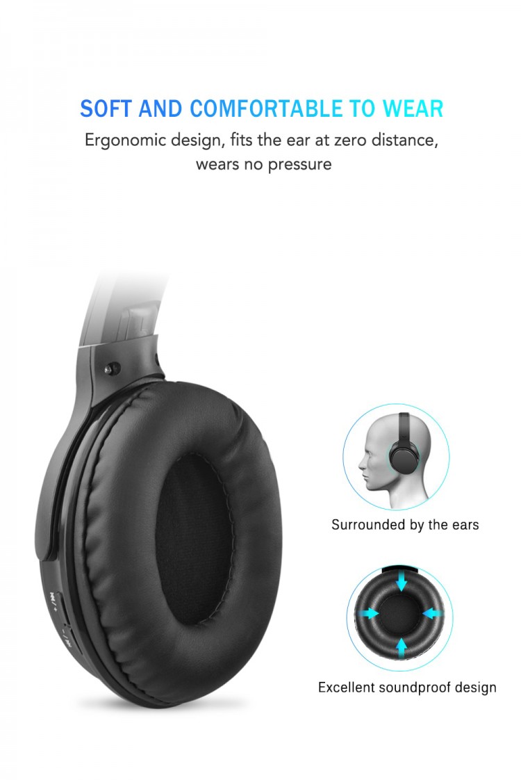 Навушники Bluetooth Air Music Bass 32 black - 