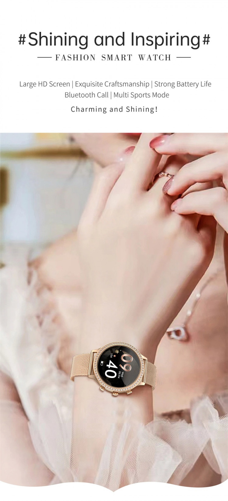 Смарт-годинник Women's Smart Device 3 gold steel    - 