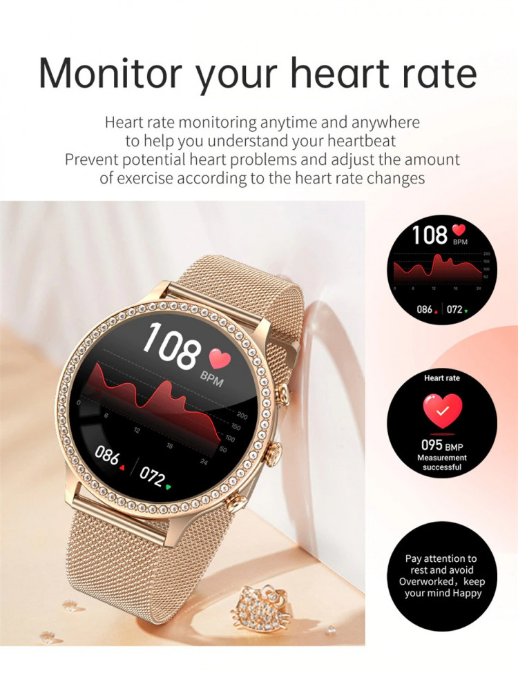 Смарт-годинник Women's Smart Device 3 gold steel    - 
