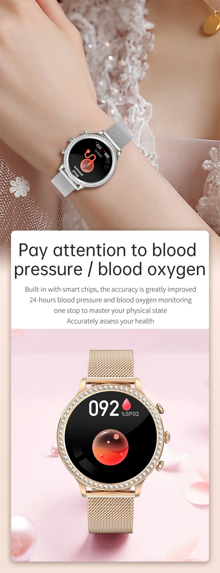 Смарт-годинник Women's Smart Device 3 gold steel    - 