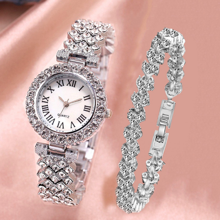 Жіночий годинник + браслет Tadi silver - 