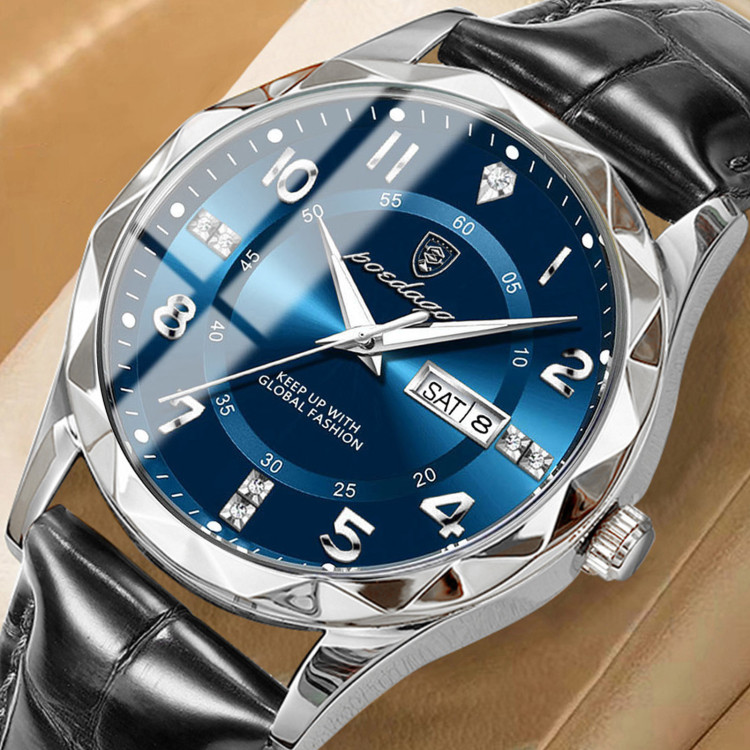 Чоловічий годинник Poedagar silver+blue