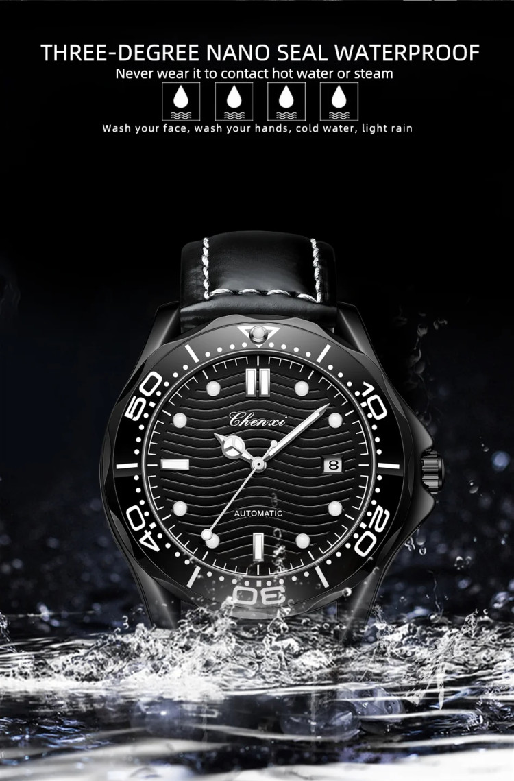 Чоловічий годинник механічний CHENXI black   - 
