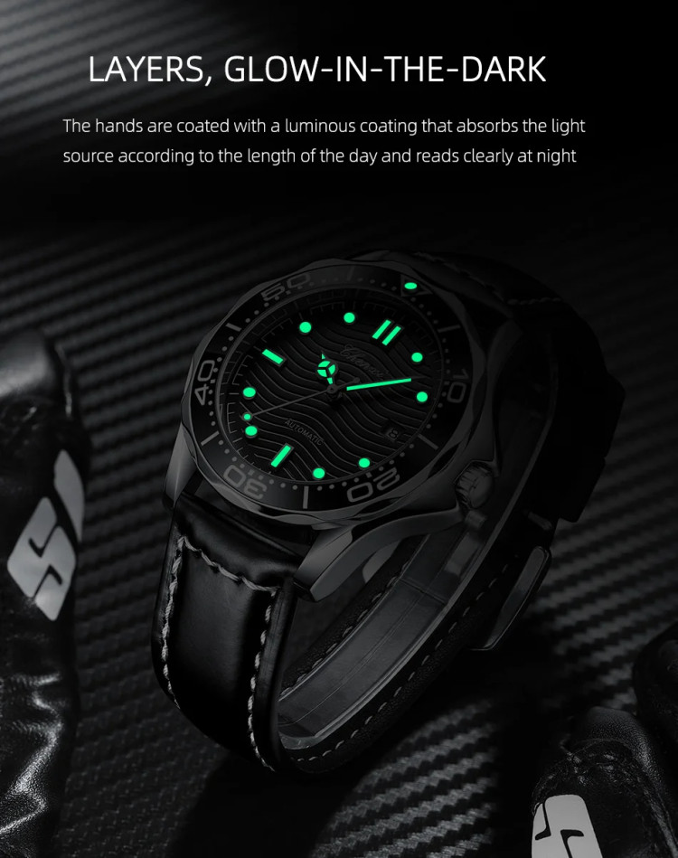 Чоловічий годинник механічний CHENXI black   - 
