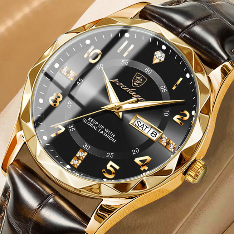Чоловічий годинник Poedagar gold+black