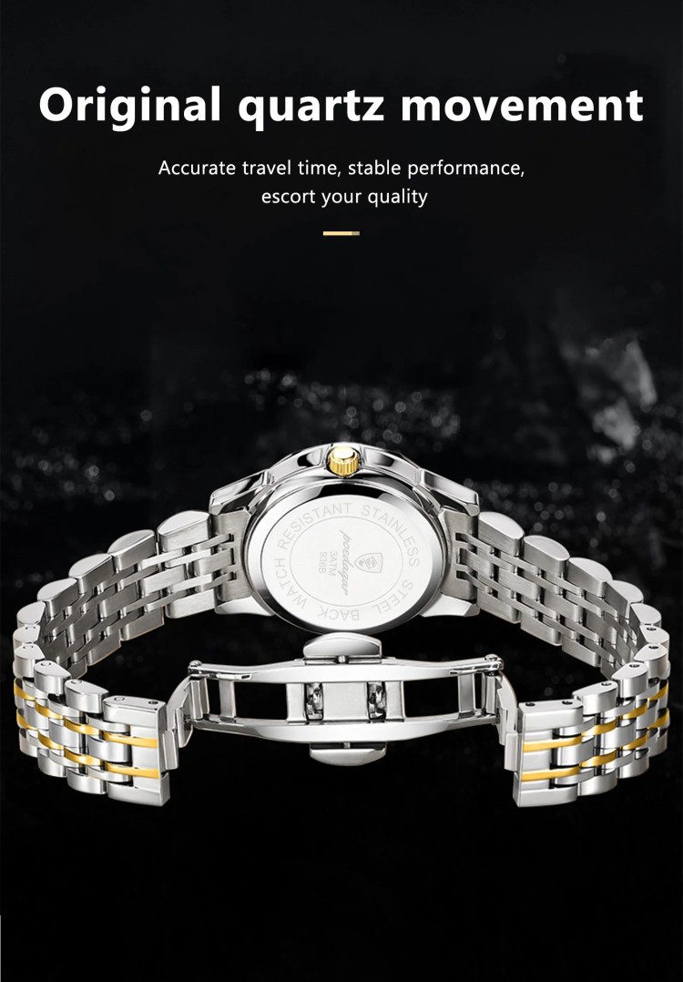Чоловічий годинник Poedagar gold + silver + green - 