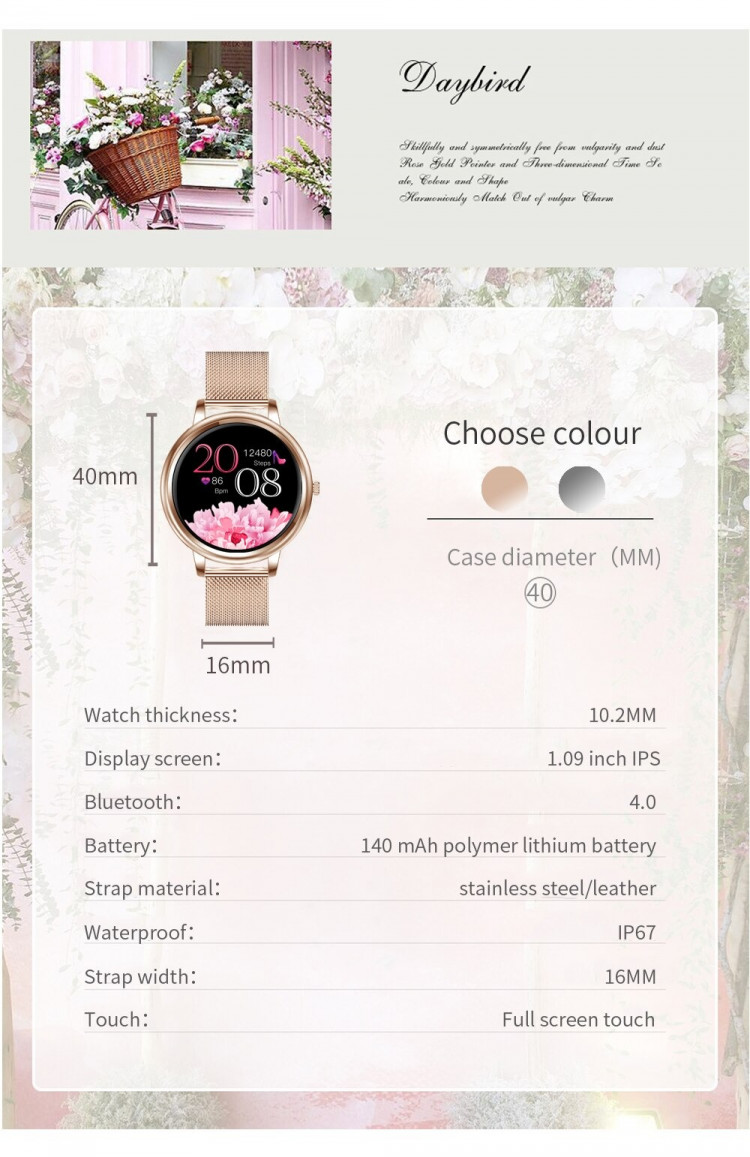 Смарт-годинник Women's Smart Device 6 gold steel - 