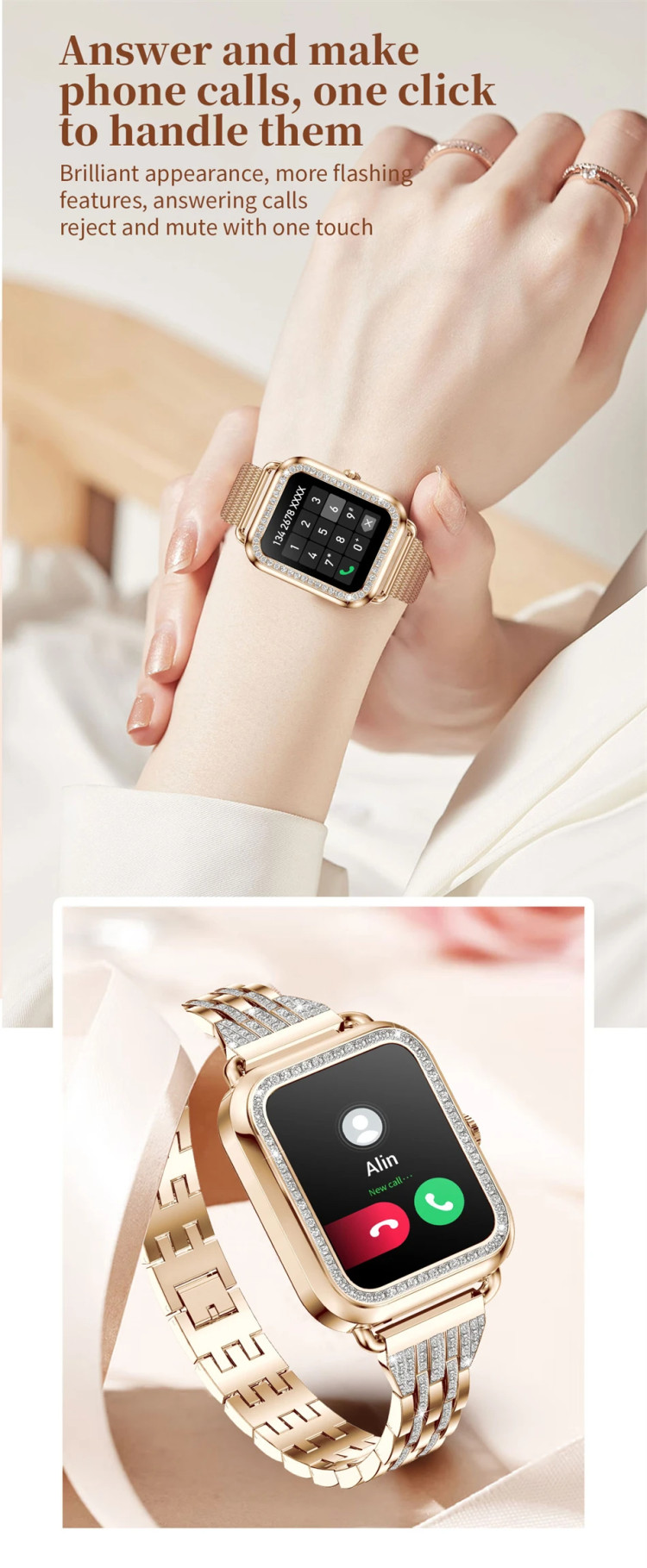 Смарт-годинник Women's Smart Device 17 gold steel - 