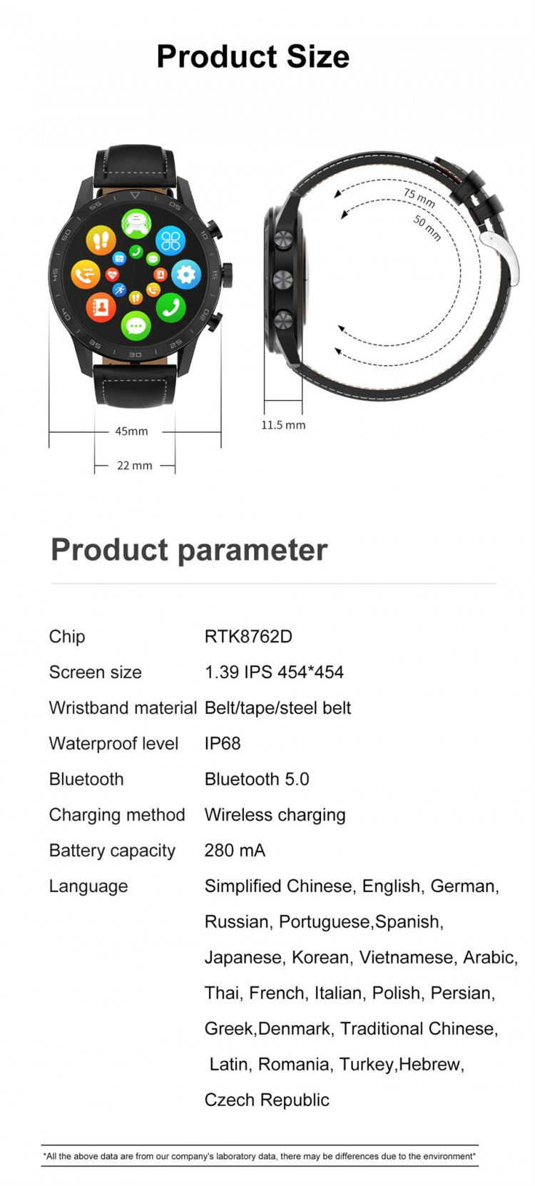 Смарт-годинник Smart Device 93 silver steel, 3 ремінці - 