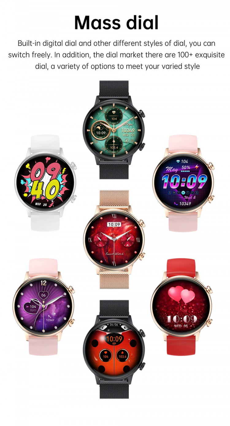 Смарт-годинник Women's Smart Device 8 gold steel - 