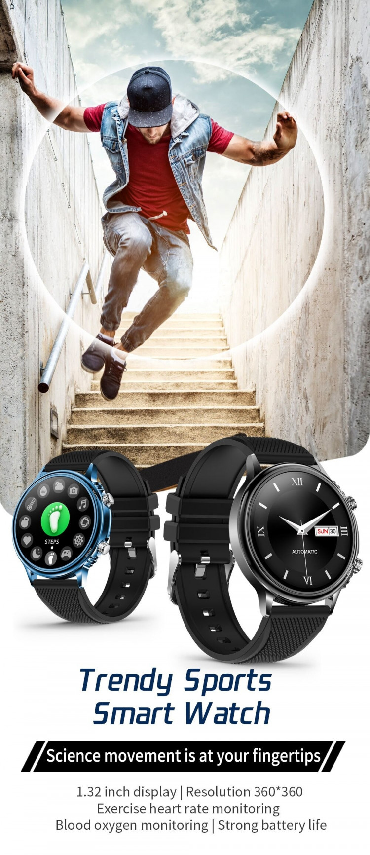 Смарт-годинник Smart Device 97 gold steel - 