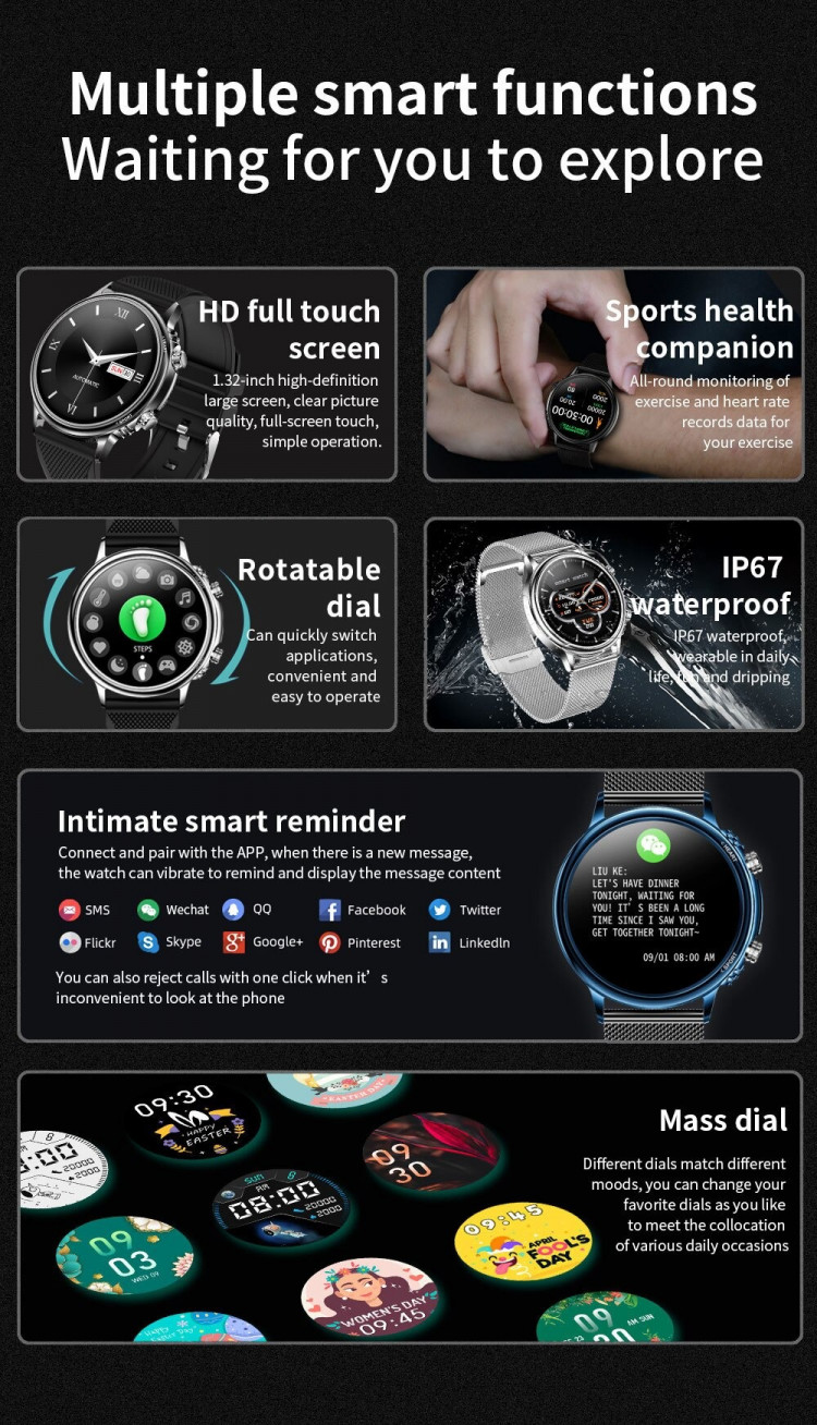Смарт-годинник Smart Device 97 gold steel - 