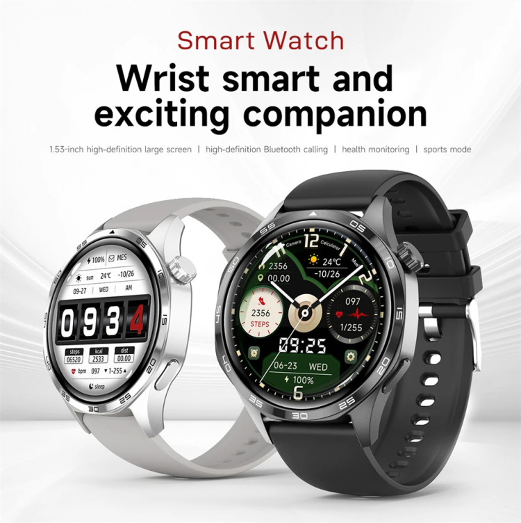 Смарт-годинник Smart Device 33 black steel, 2 ремінці - 