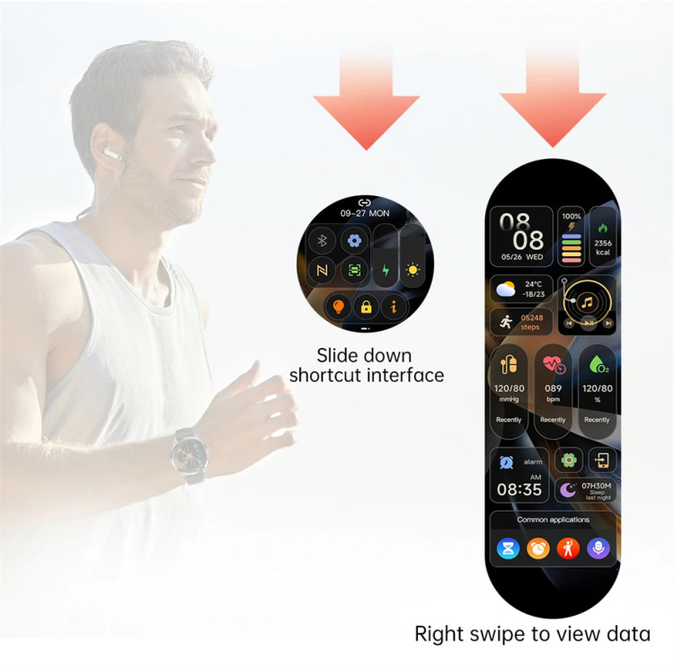 Смарт-годинник Smart Device 33 black steel, 2 ремінці - 
