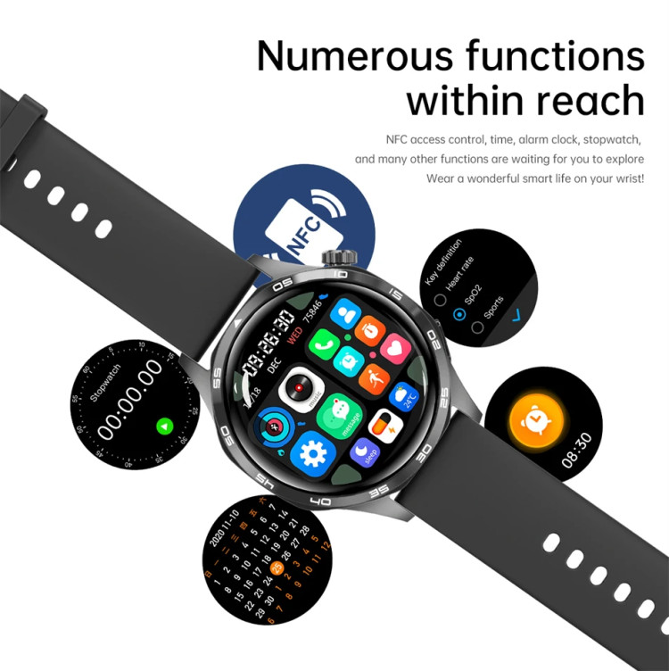 Смарт-годинник Smart Device 33 black steel, 2 ремінці - 