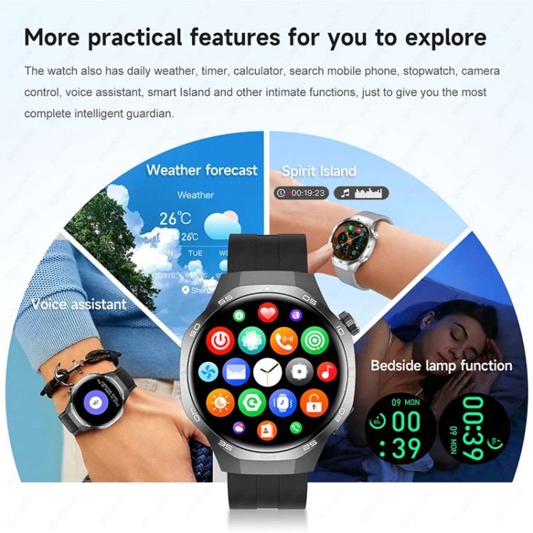 Смарт-годинник Smart Device 33 black steel, 2 ремінці - 