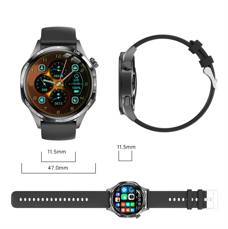 Смарт-годинник Smart Device 33 black steel, 2 ремінці - 