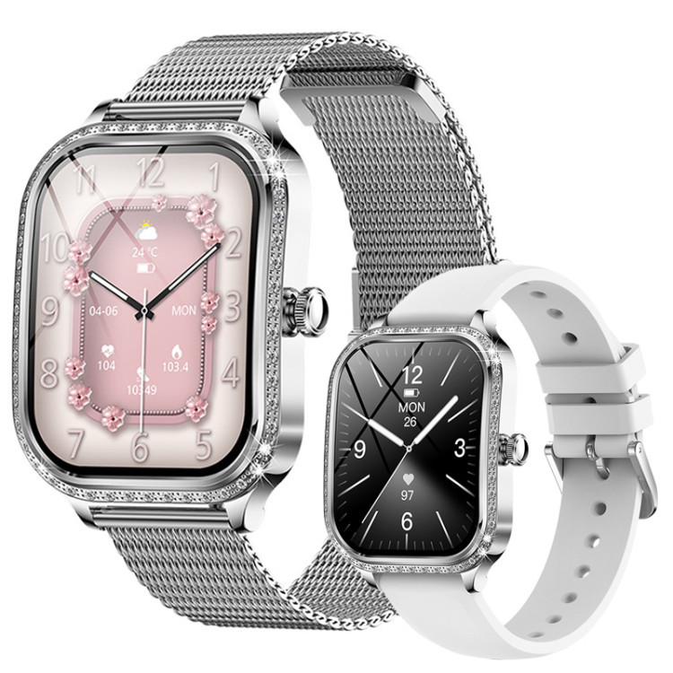 Смарт-годинник Women's Smart Device 19 silver steel, 2 ремінці  