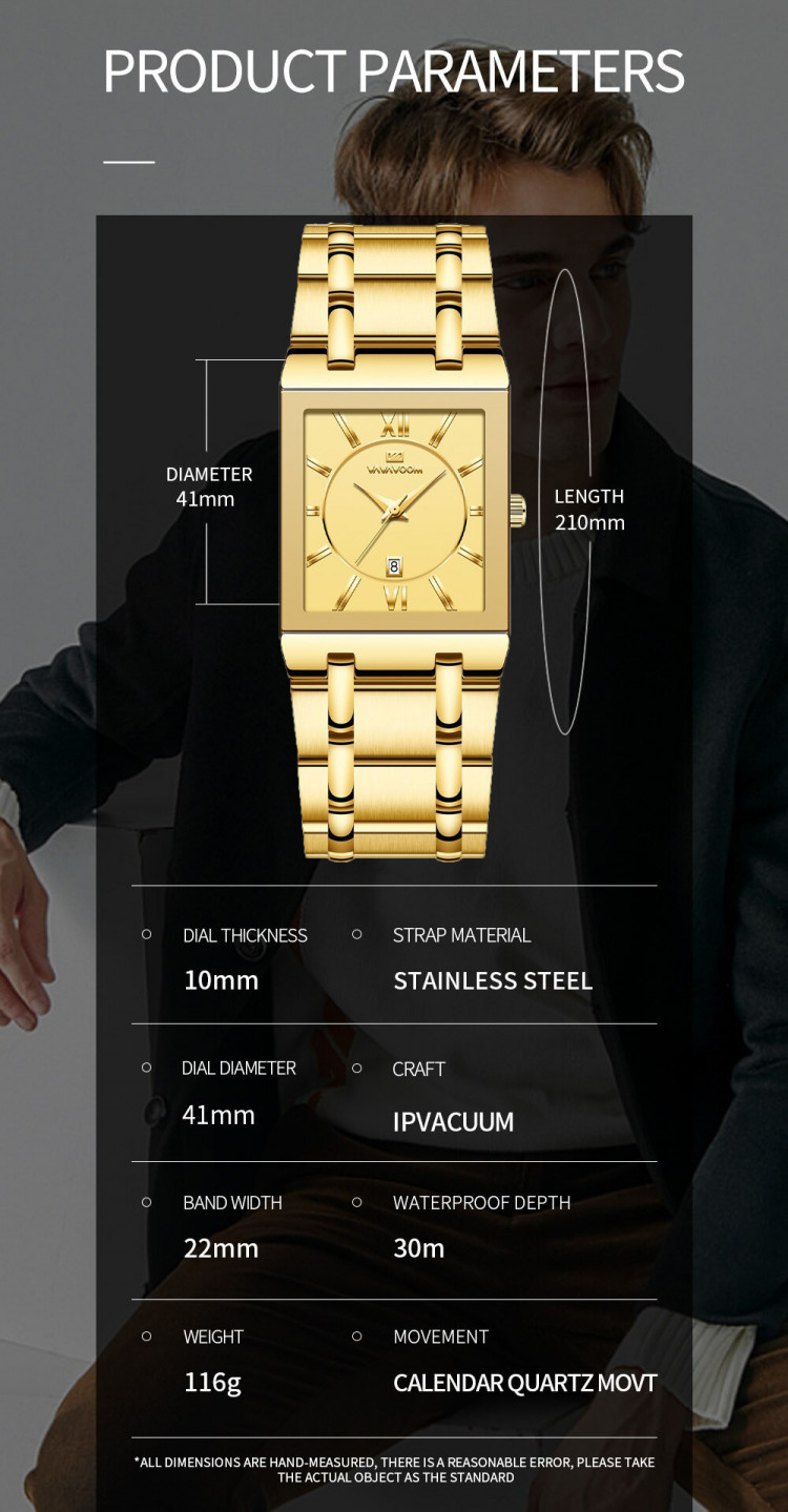Чоловічий годинник VAVA VOOM gold+gold - 