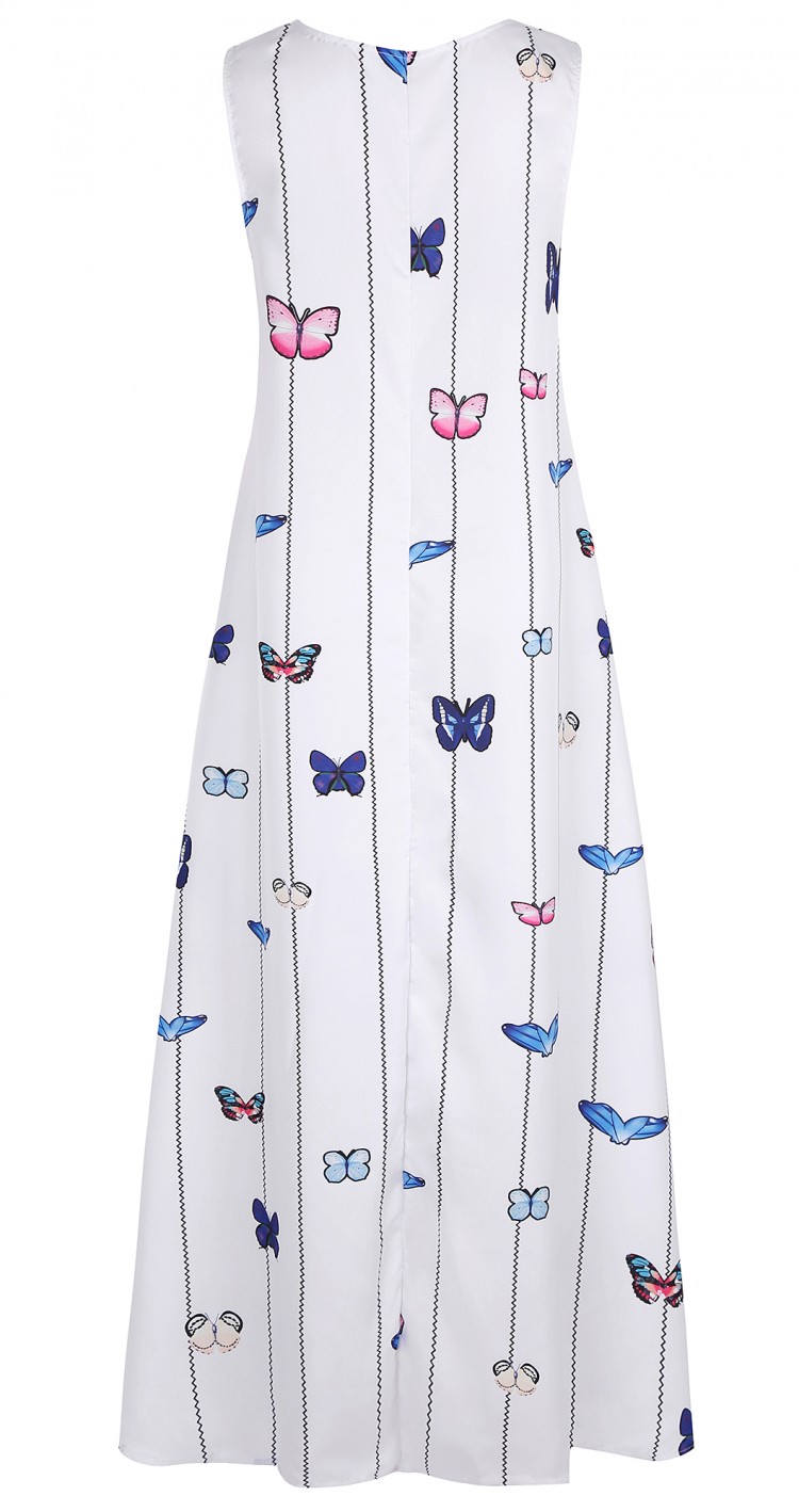 Плаття "Wallot" white+butterflies - 