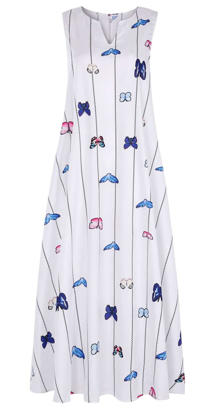 Плаття "Wallot" white+butterflies - 