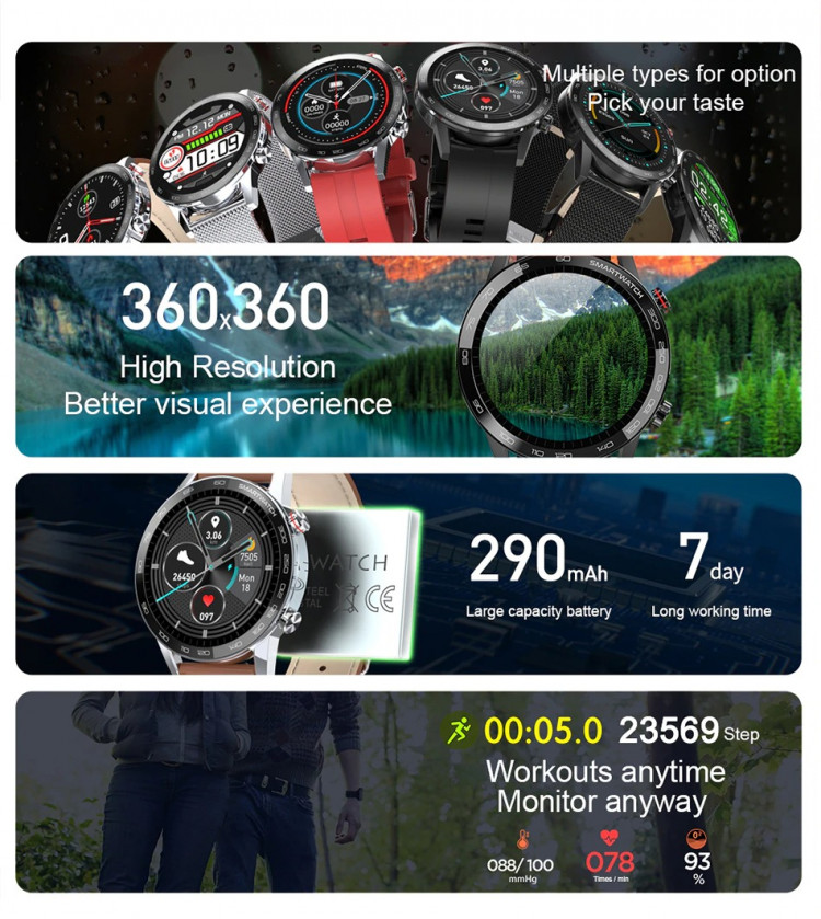 Смарт-годинник Smart Device 71 black silicon - 