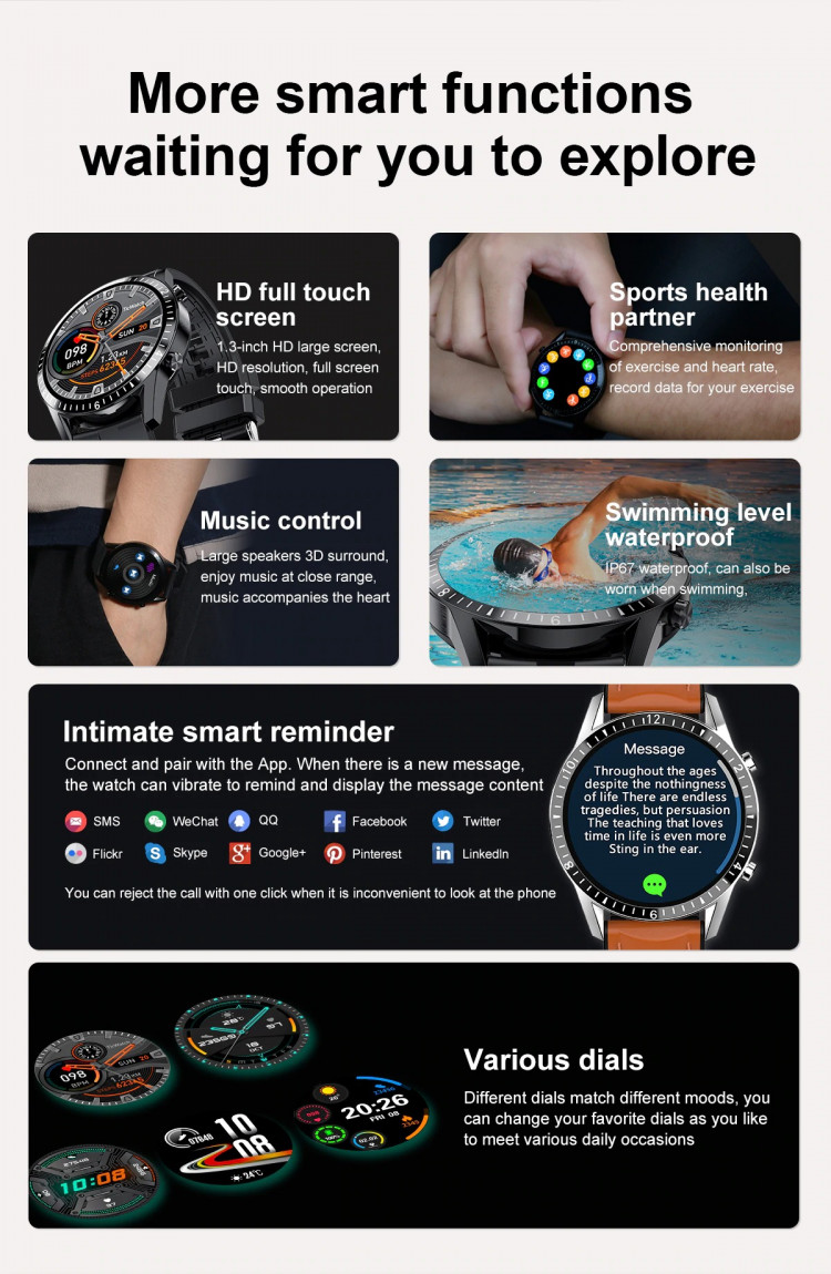 Смарт-годинник Smart Device 71 black silicon - 