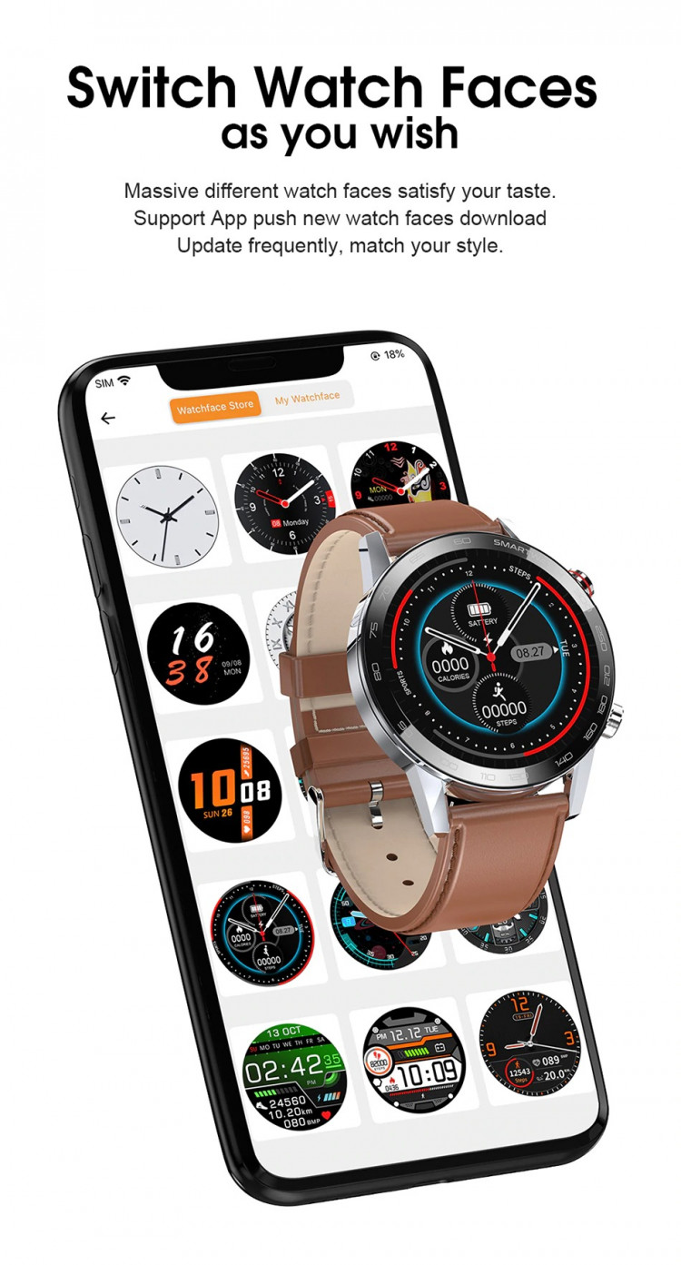 Смарт-годинник Smart Device 71 black silicon - 
