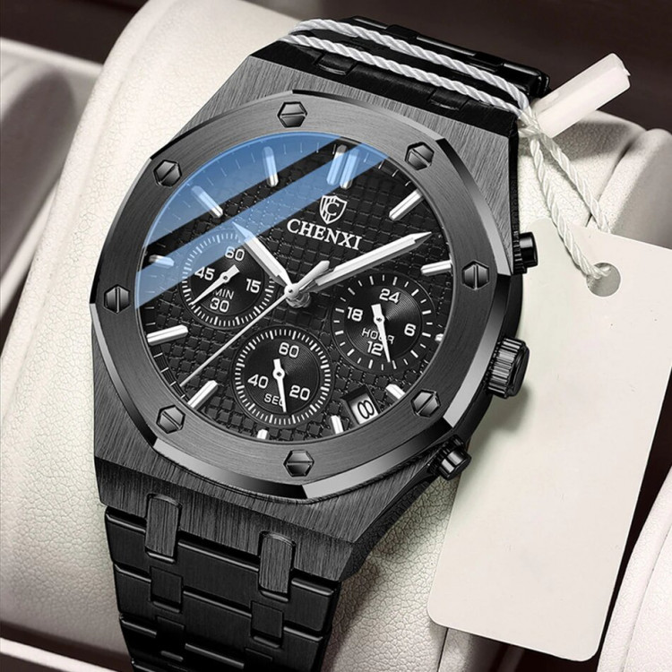 Чоловічий годинник CHENXI black+black - 