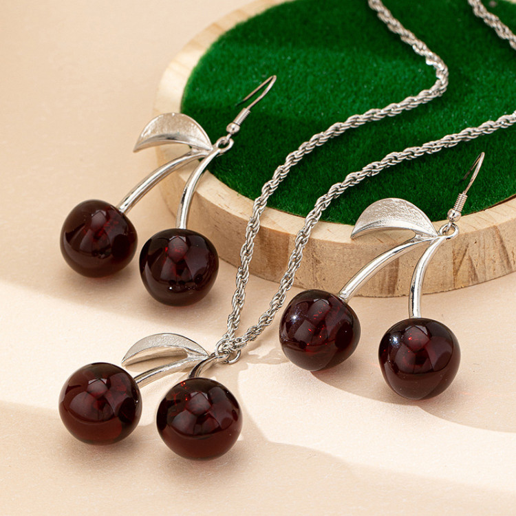 Комплект біжутерії покриття срібло №141-42 - 