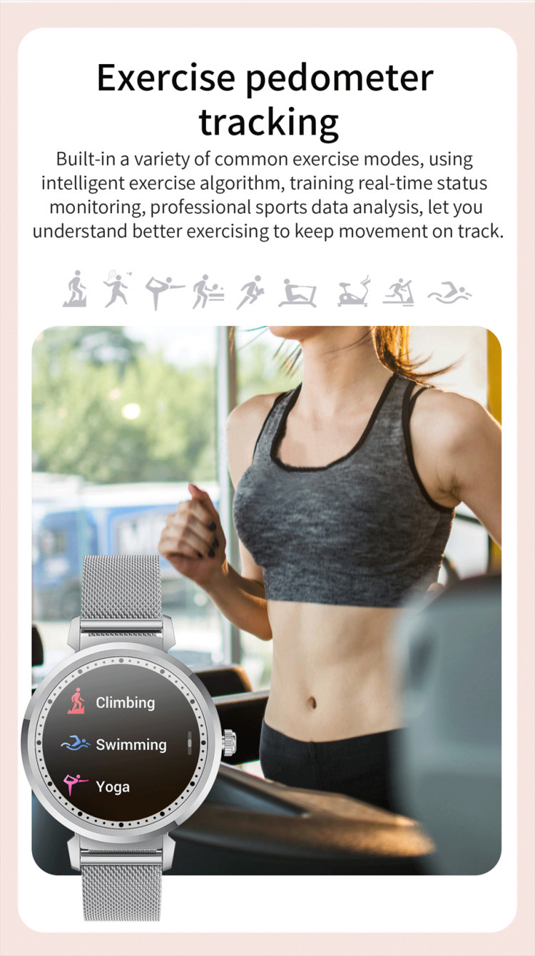 Смарт-годинник Women's Smart Device 4 silver steel  - 