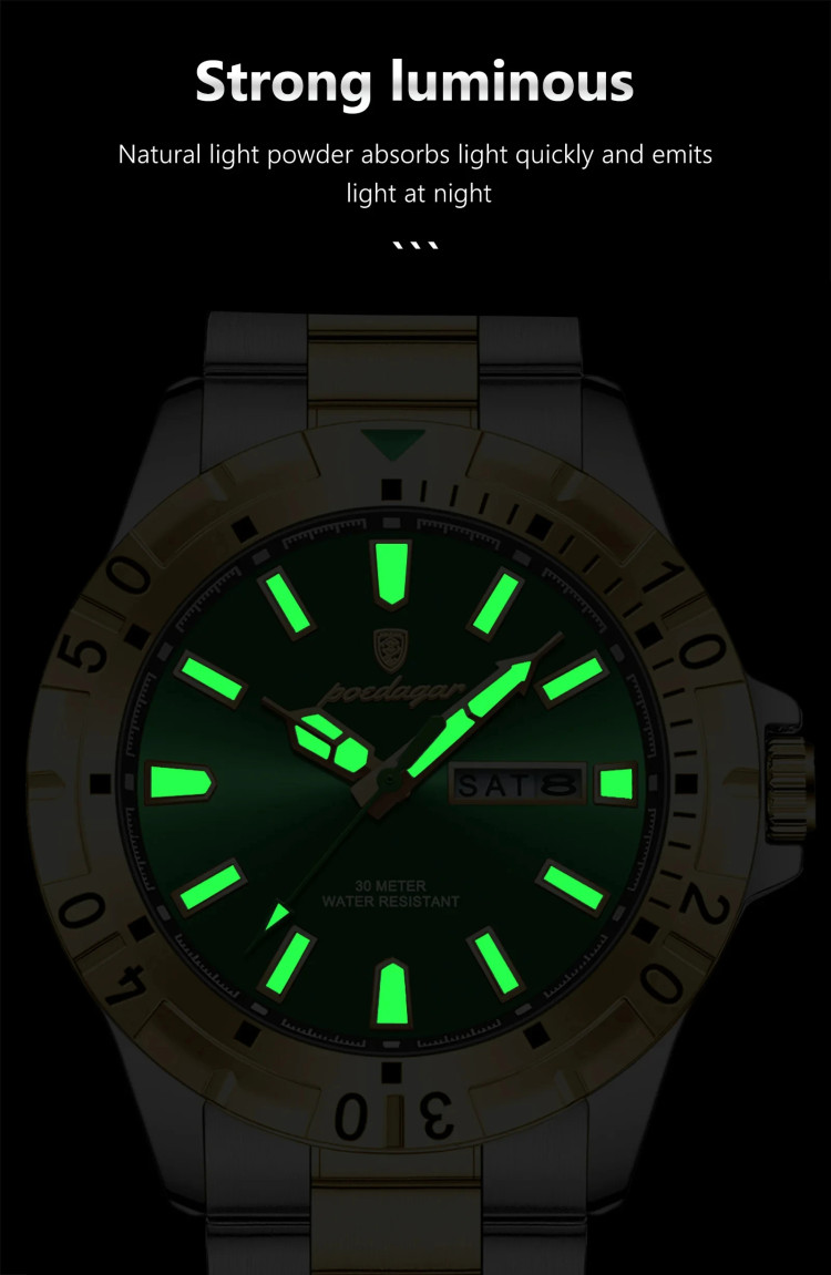 Чоловічий годинник Poedagar black - 