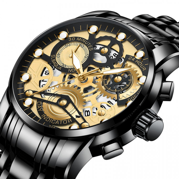 Чоловічий годинник VAVA VOOM black+gold