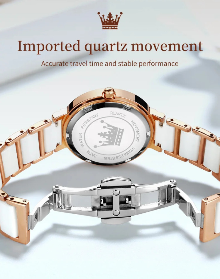 Жіночий годинник OLEVS gold + white - 