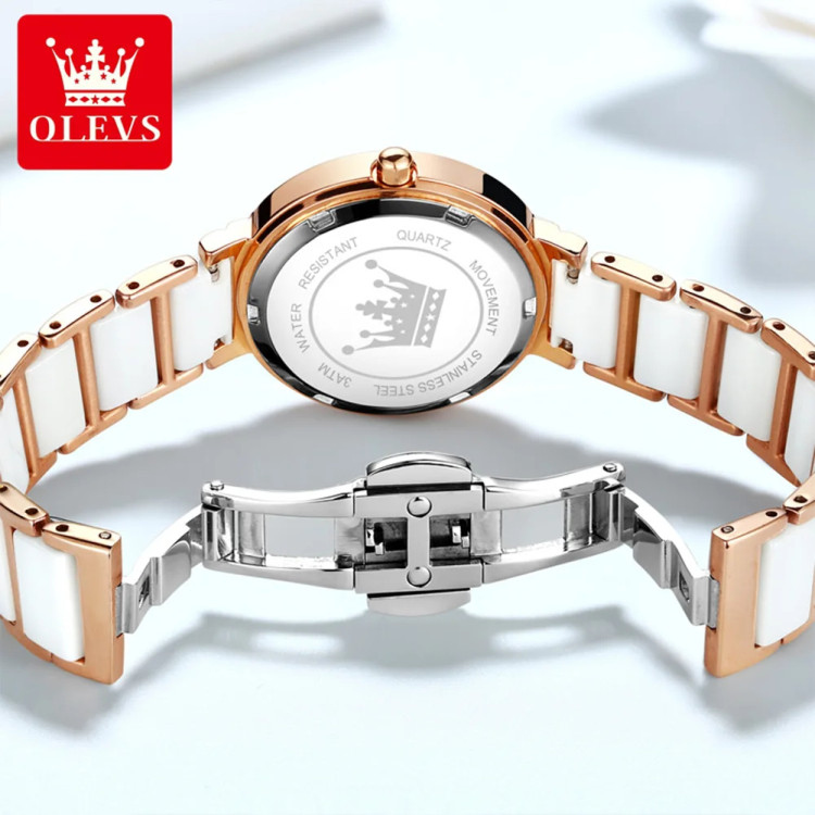 Жіночий годинник OLEVS gold + white - 