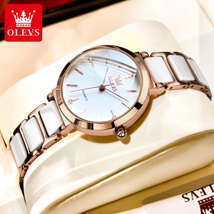 Жіночий годинник OLEVS gold + white - 