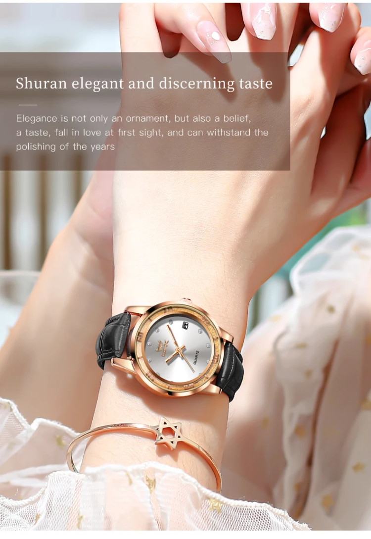 Жіночий годинник Open Popular Key black + gold - 