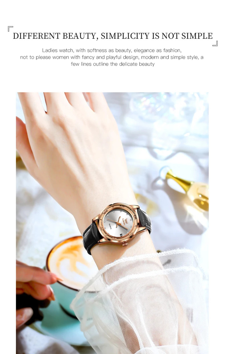 Жіночий годинник Open Popular Key black + gold - 